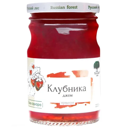 Vista 7 de Russian Forest Mermelada de mora totalmente natural, sin azúcar añadida, OMG o conservantes 220 g/ 7.76 oz