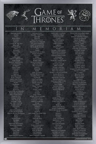 Vista 9 de Póster de pared de Juego de Tronos en memoria, 22.4 pulgadas de largo x 14.7 W, versión enmarcada de madera de granero Versión enmarcada Barnwood