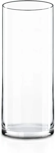 Vista 14 de CYS EXCEL Jarrón de vidrio transparente cilíndrico (H:8" D:6") Múltiples opciones de tamaño de jarrones de vidrio para flores como centros de mesa