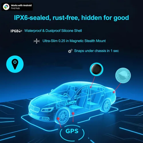 Vista 3 de Tracker Device for Vehicles – （Only Android） Strong Magnetic, No Monthly Fee, Waterproof, 365-Day Battery, Mini & Hidden Vehicle Tracker（1 Set）