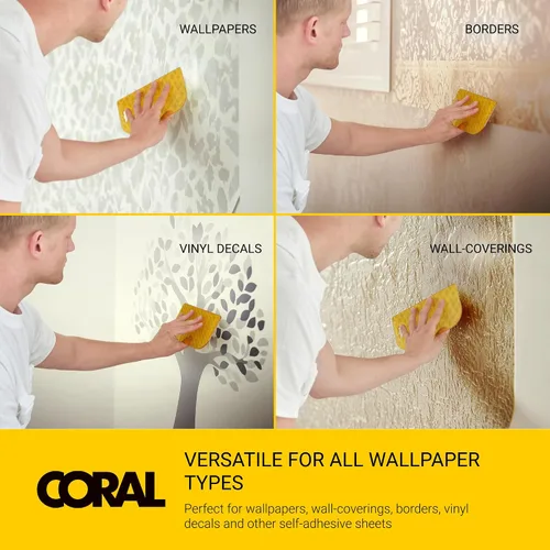 Vista 8 de CORAL Paperwiz 69500 - Papel tapiz 3 en 1, herramienta de alisado de costuras lisas y recortes, papel de pared, kit de aplicación más suave