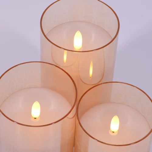 Vista 4 de Mark Feldstein - Juego de 3 velas LED modernas de mediados de siglo