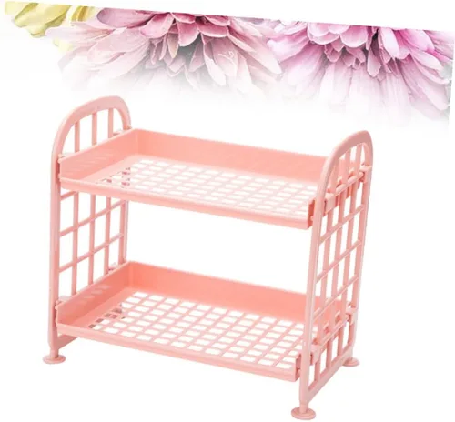 Vista 4 de COLLBATH Estante de almacenamiento de plástico para baño, organizador de encimera para cocina y sala de estar, diseño de fácil instalación, estante