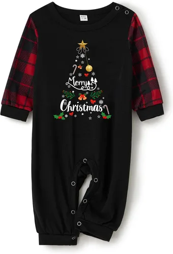 Vista 6 de OAKFashion Pijamas familiares de Navidad a juego para toda la familia, pijamas de Navidad para bebés, niños, adolescentes y adultos