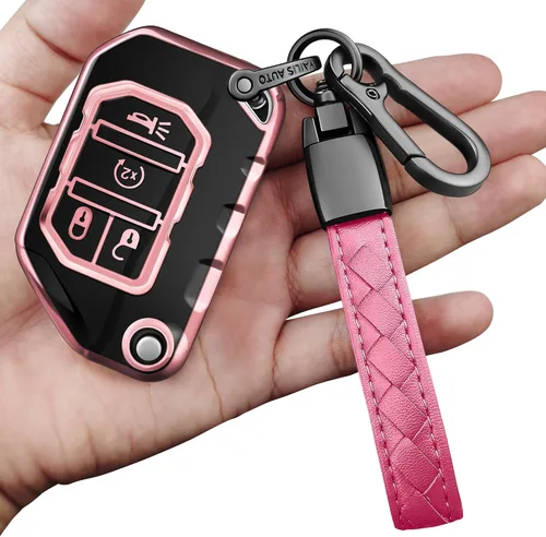 Vista 10 de Funda para Llavero de Jeep con Llavero Carcasa de Llave de Protección Completa Suave Estuche de Llave Compatible con Jeep Gladiator JT Sahara JLU