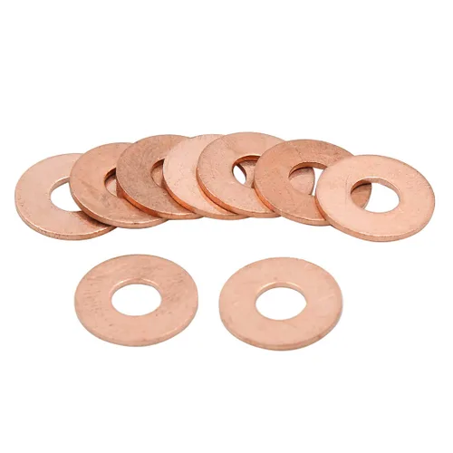 Vista 2 de X AUTOHAUX 10 arandelas de cobre de 0.236 in de diámetro interior para coche