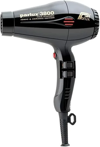 Vista 2 de Parlux 3800 - Secador de pelo iónico y de cerámica ecológico negro + difusor de malla metálica M Hair Designs (paquete), ligero, de secado rápido