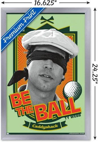 Vista 38 de Trends International Caddyshack - Póster de pared Be the Ball, 14.725 x 22.375 pulgadas, versión enmarcada de madera de granero