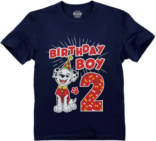 Vista 9 de Tstars Paw Patrol Rubble Digging Being 2 - Camiseta para niño de 2º Rubble Digging 2 / Azul marino jaspeado