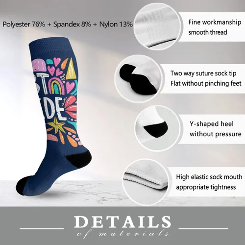 Vista 6 de devor Tube Socks Women High Knee Socks Girls Liner Socks Funny Lgbt love Prides lesbian gay gay Prides bi Prides Socks