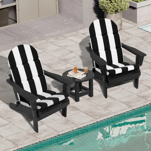 Vista 17 de Crestlive - Cojín Adirondack para silla, 50 x 19.6 pulgadas, impermeable, resistente a la decoloración, cojín para silla mecedora de respaldo alto