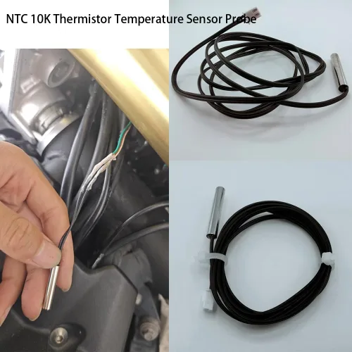 Vista 5 de 4 unidades NTC 10K 3950 Termistor 1 M, sonda de sensor de temperatura de termistor de 10 K, sonda de sensor de temperatura de NTC 3950 10 K de acero