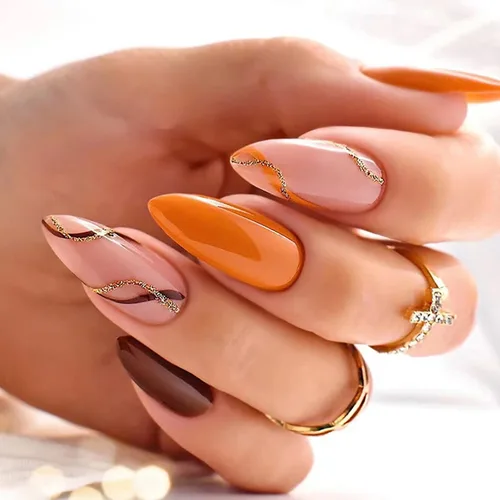 Vista 7 de Uñas postizas cortas cuadradas con forma de ataúd, cobertura completa, reutilizables, con pegamento, uñas adhesivas con diseños de hojas blancas