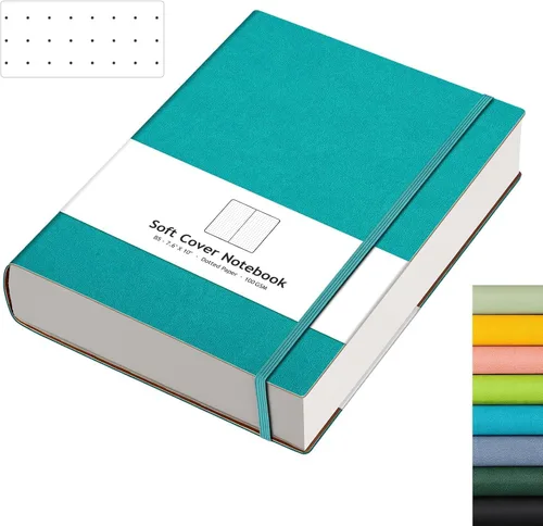 Vista 19 de AHGXG Cuaderno de papel cuadriculado - Cuaderno de papel de cuadrícula tamaño A4 grande 8.5''×11'', 320 páginas de diario grueso, papel cuadriculado