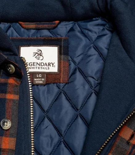Vista 7 de Legendary Whitetails - Chaqueta Maplewood tipo camisa con capucha para hombre Cuadros de bisonte antiguo