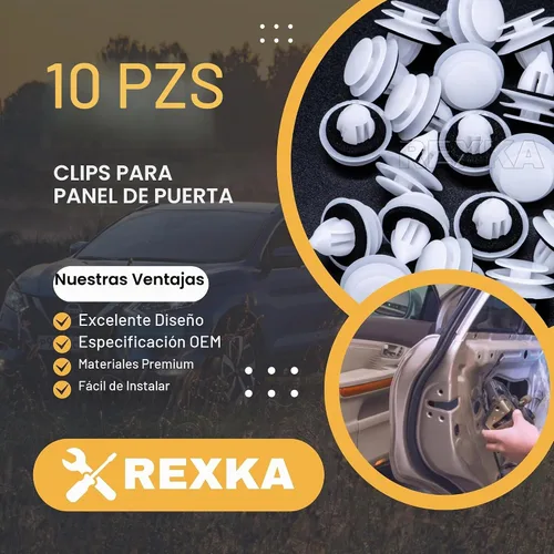 Vista 2 de Rexka 10pcs Mazda Trim Panel Clips Sujetador Remache GJ6R-68-ABX para Miata, RX-8, CX-9, 3, 5, 6, Speed6