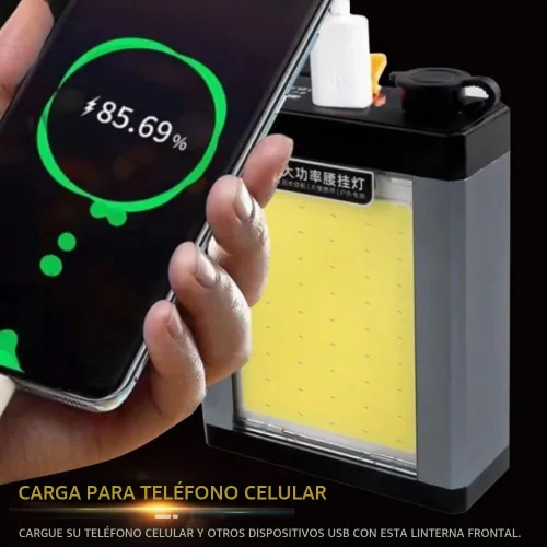 Vista 4 de Linterna Frontal LED de Caza Súper Brillante Recargable con Paquete de Batería Independiente, 9 Veces Más Brillante que las Linternas Frontales