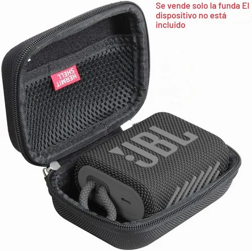 Vista 2 de Hermitshell Estuche rígido de viaje para altavoz Bluetooth portátil JBL Go 3 (negro)