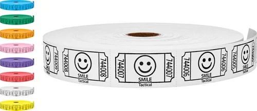 Vista 10 de Tacticai 2000 boletos para rifas Smile, rollo individual, color azul