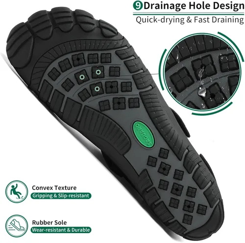 Vista 5 de SAGUARO Zapatos de agua para hombres y mujeres, zapatos de playa de secado rápido, sin caída, zapatos acuáticos para río, piscina, surf, kayak