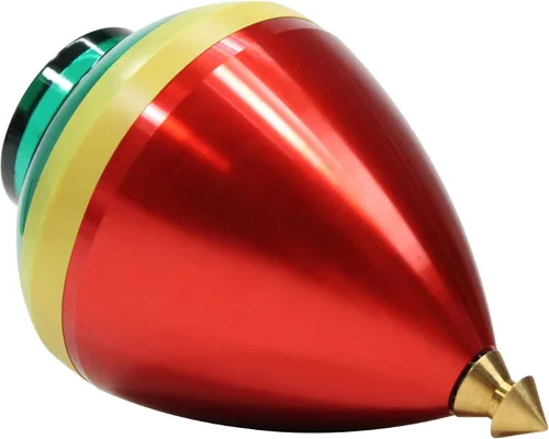 Vista 2 de Spintastics Quicksilver Hybrid Bearing Spin Top - Punta de rodamiento (rojo y verde)