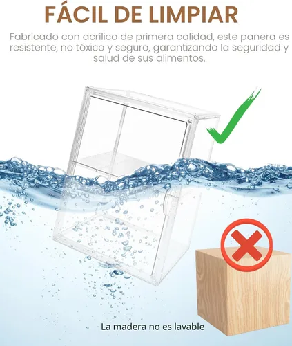Vista 5 de Caja de pan, cajas de pan grandes para encimera de cocina, contenedor de almacenamiento de pan ajustable de 4 capas, cajas transparentes