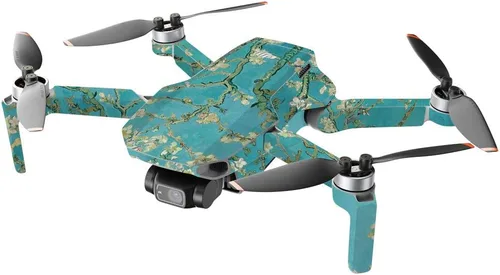 Vista 2 de MightySkins - Compatible con DJI Mini 2 Dron portátil - Flor de almendra Funda protectora de vinilo duradera y única Fácil de aplicar, quitar