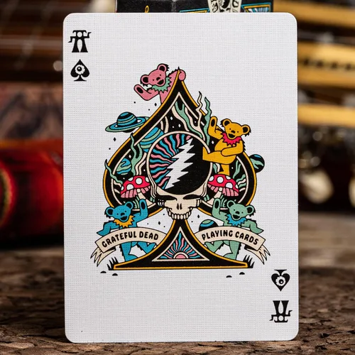 Vista 5 de theory11 Cartas Grateful Dead Baraja Premium con Ilustraciones Icónicas Temáticas de la Banda