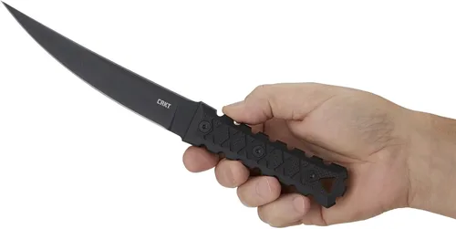 Vista 9 de CRKT HZ6 EDC Cuchillo de hoja fija con funda, negro, 2927