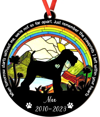 Vista 40 de Adorno personalizado para atrapasoles de sabueso afgano, adorno de Navidad de sabueso afgano, regalo para perro amante, sabueso afgano conmemorativo