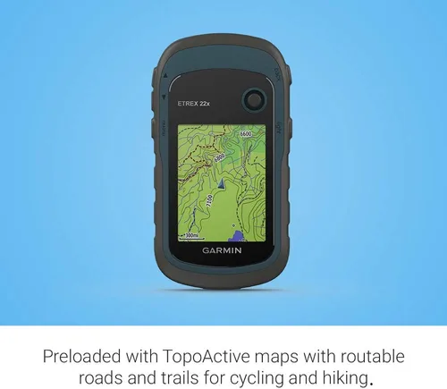 Vista 12 de Garmin 010-02256-00 eTrex 22x, navegador GPS de mano resistente, negro/azul marino