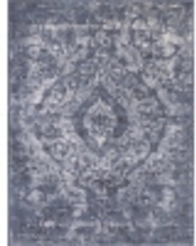 Vista 4 de Unique Loom Portland Collection Astoria - Alfombra rectangular (9 x 12 pies, rectangular, azul/marfil)