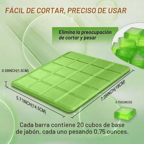 Vista 2 de Base de jabón de glicerina de 15 onzas – Base de jabón perfumada para derretir y verter para manualidades, fácil de cortar, vegana y natural