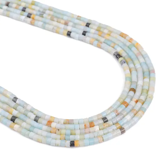 Vista 36 de BEADIA Cuentas Espaciadoras de Jade Natural Africano Planas Redondas Sueltas para Hacer Joyas con Abalorios 3mmx2mm 38cm