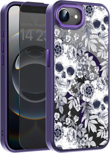 Vista 52 de Goodon para iPhone 15 Pro Max con protector de pantalla de privacidad, compatible con Magsafe, funda translúcida mate a prueba de golpes - Linda