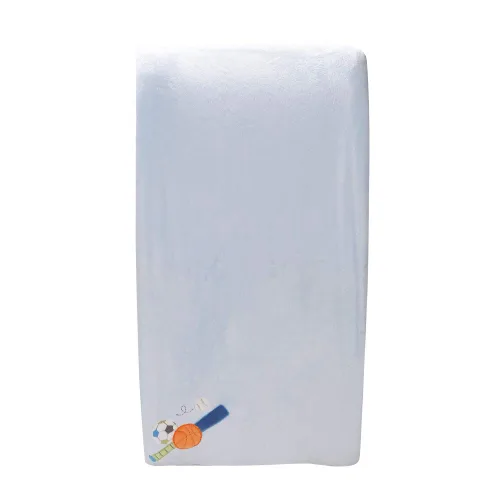 Vista 2 de Juego de 4 piezas de ropa de cama de cuna deportiva marrón (funda para cambiador de pañales)