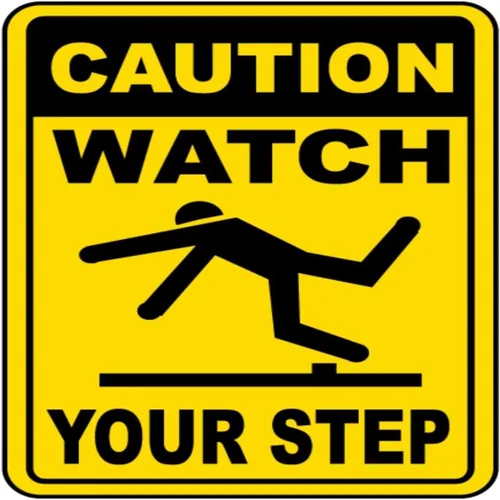 Vista 8 de Caution Watch Your Step 4 Metal Sign - 12 x 12 Inch Funny Tin Sign Retro Wall Decor For Home, Bar, Kitchen, Garage