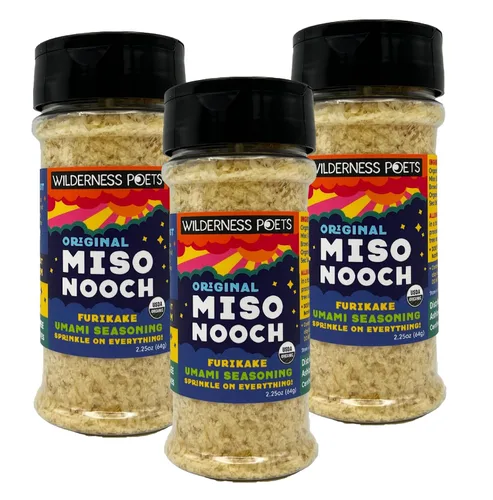 Vista 10 de Wilderness Poets, Miso Nooch - Condimento orgánico 100% seco de garbanzos Miso Umami - Espolvorea sobre todo. Orgánico, vegano, sin soja, rico