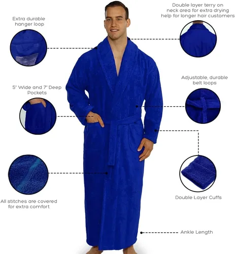 Vista 3 de TurkishTowels Albornoz turco original para hombre y mujer