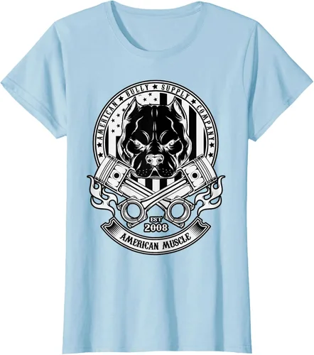 Vista 18 de American Muscle - Camiseta de cabeza dura Pit Bull American Bully, Negro, S