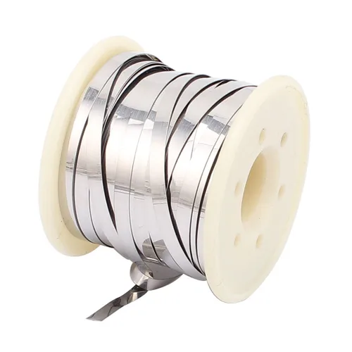 Vista 2 de uxcell A16030100ux0520 7.5M 24.6Ft 0.008x0.157 in Nichrome Flat Heater Wire para elementos calefactores
