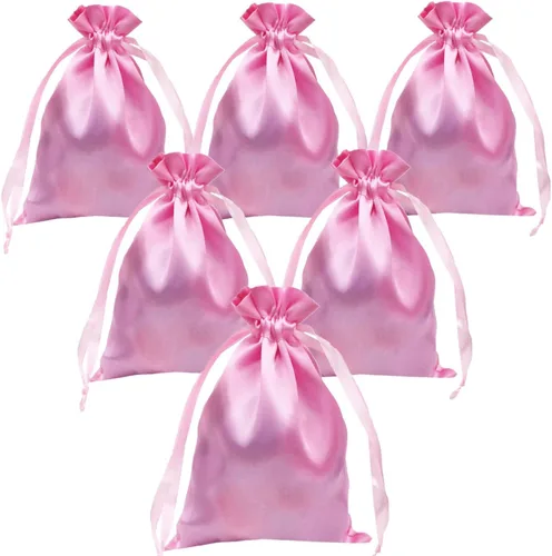Vista 11 de 35 Piezas Bolsas de Regalo de Satén Beige de 5 x 7 Pulgadas - Bolsas de Baby Shower - Bolsas de Favores de Boda - Bolsa de Tela con Cordón - Bolsas
