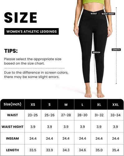 Vista 6 de QUEENIEKE Leggings cruzados para mujer, cintura alta, suaves, con control de abdomen, pantalones de yoga con bolsillos