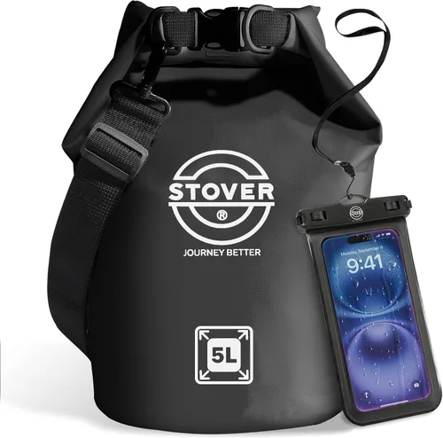 Vista 36 de STOVER 5/10/25/30/40/55L Waterproof Dry Bag- Roll-Top Backpack w/Phone Case- Kayaking, Hiking, Camping, Boating- Men/Women