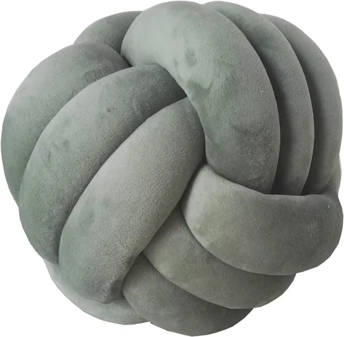 Vista 27 de Cyprinus Carpio Almohadas de nudo de 3 hebras hechas a mano, sin arrugas, decoración del hogar, almohada lumbar firme anudada, verde militar, 8 x 8