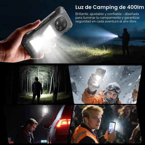 Vista 2 de Blackview Rock 2 Pro 5G Teléfono resistente Android 16, 15000mAh/33W Dual 400LM luz de camping, 32GB+256GB/2TB Smartphone resistente desbloqueado