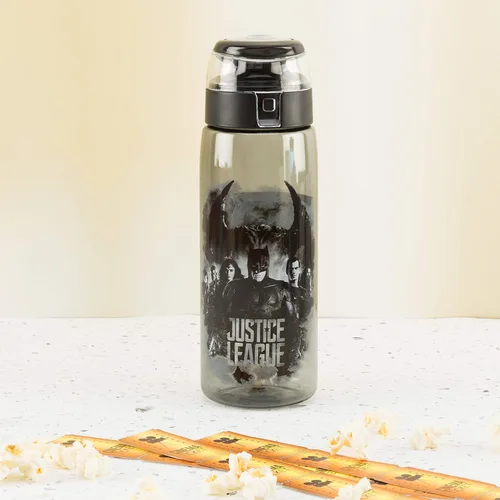 Vista 4 de Zak Designs DC Comics - Botella de agua de la película de la Liga de la Justicia con lazo, sin BPA, 25 onzas