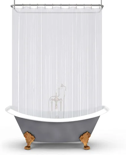 Vista 28 de Cortina de regadera para cabina de ducha 36x72, forro de cortina de regadera de plástico PEVA para baño, ligera e impermeable, 36 x 72, transparente