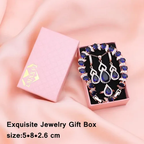Vista 5 de LMXXVJ Juego de joyas para mujer, collar chapado en platino, anillo abierto, aretes, pulsera, para cumpleaños, aniversario, día de la madre, regalos