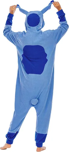 Vista 5 de Pijama de animal para adultos, con puntada, para cosplay, ropa para el hogar, color azul